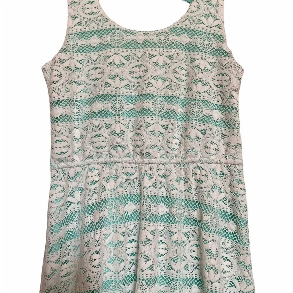 Maurices Mint & Cream Lace Dress Medium